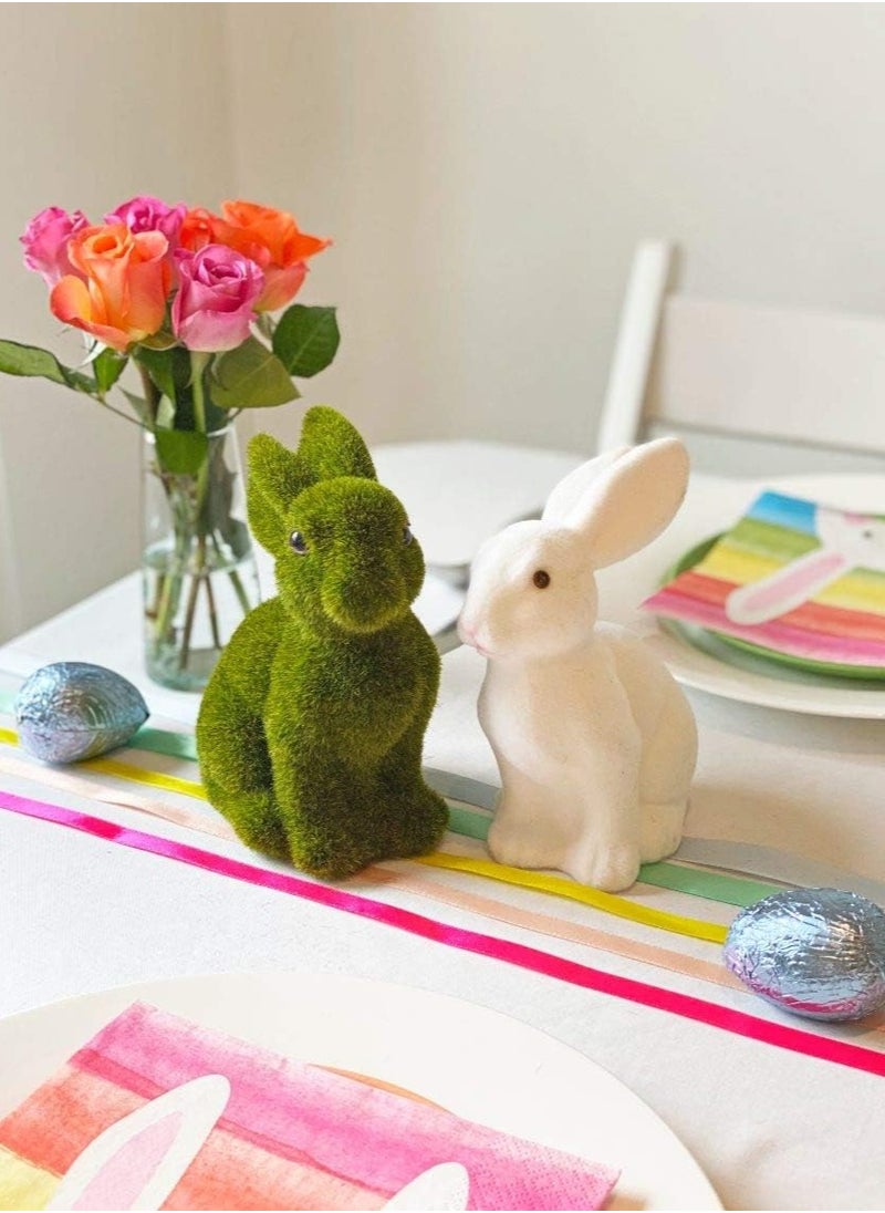 Talking Tables - Small Artificial Grass Bunny Easter Table Decorations Centerpiece with Wonderland Theme  For Easter 15Cm - Image 1