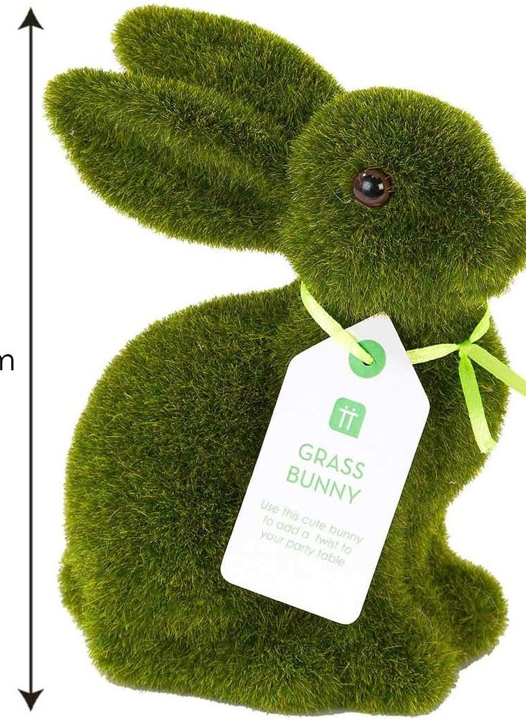 Talking Tables - Small Artificial Grass Bunny Easter Table Decorations Centerpiece with Wonderland Theme  For Easter 15Cm - Image 1