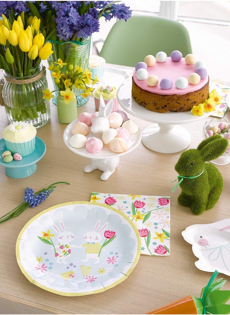 Talking Tables - Small Artificial Grass Bunny Easter Table Decorations Centerpiece with Wonderland Theme  For Easter 15Cm - Image 1