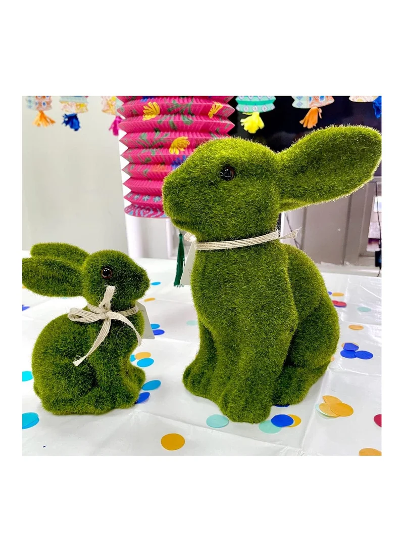 Talking Tables Small Artificial Grass Bunny Easter Table Decorations Centerpiece with Wonderland Theme  For Easter 15Cm