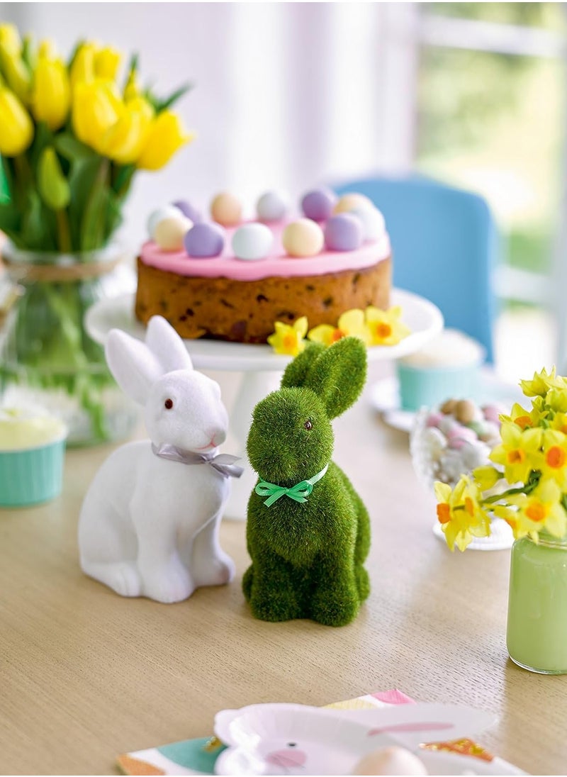 Talking Tables - Small Artificial Grass Bunny Easter Table Decorations Centerpiece with Wonderland Theme  For Easter 15Cm - Image 1