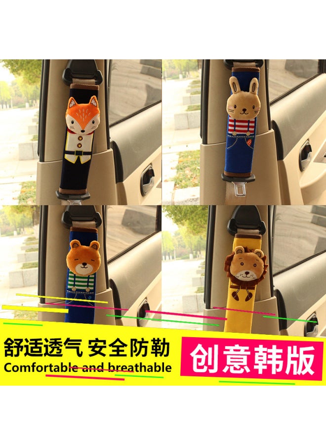 Car Seat Belt Shoulder Cover Safety Belt Four Seasons Lengthened Cartoon Cute Car Fixing Belt Protective Cover Interior Accessories - Image 2