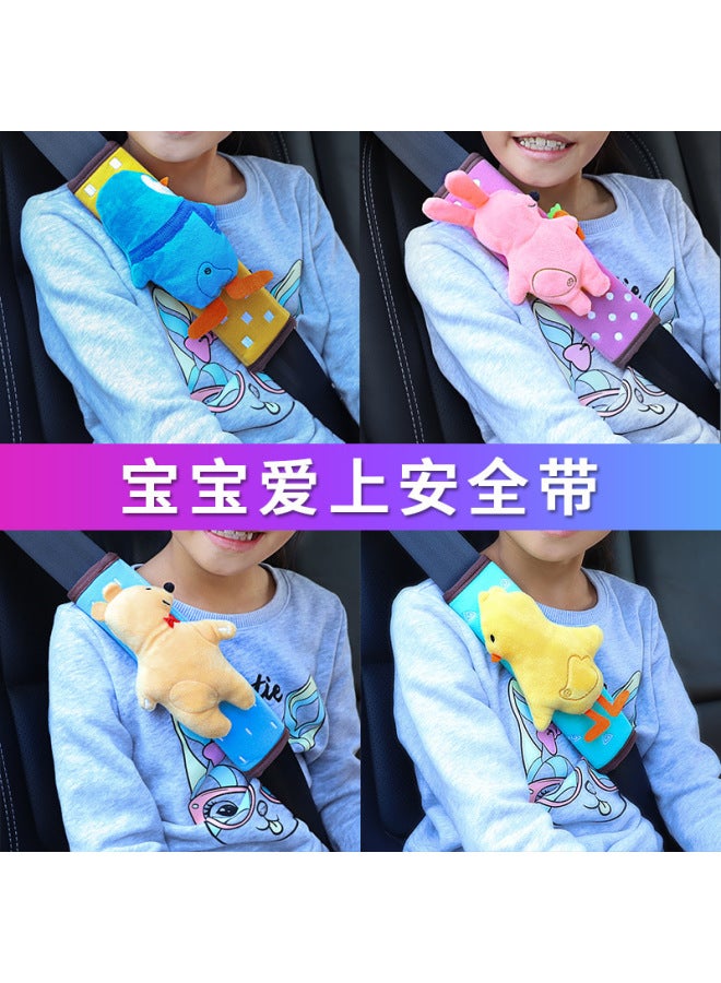 Car Seat Belt Shoulder Cover Safety Belt Four Seasons Lengthened Cartoon Cute Car Fixing Belt Protective Cover Interior Accessories - Image 3