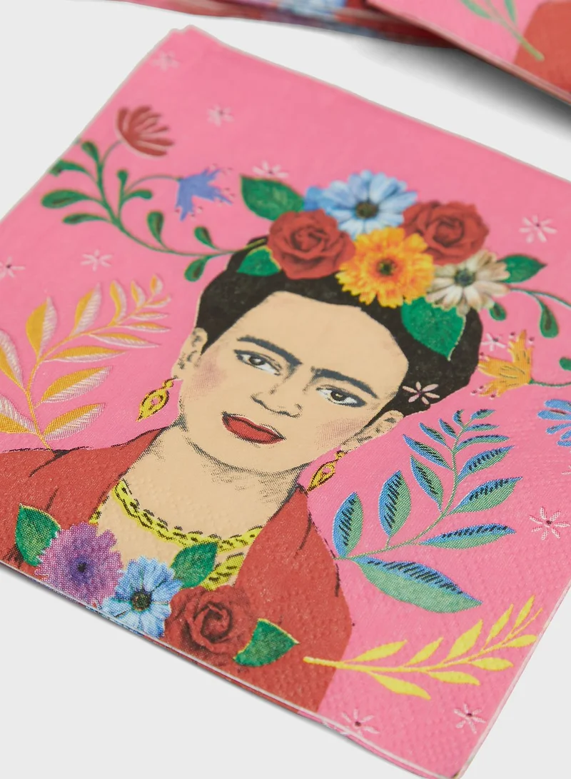 Talking Tables Set Of 16 Boho Frida Napkin