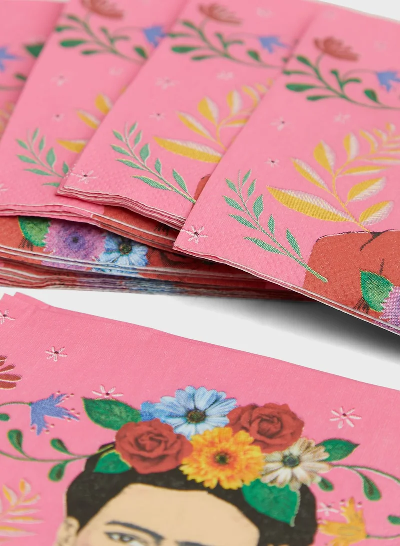 Talking Tables Set Of 16 Boho Frida Napkin