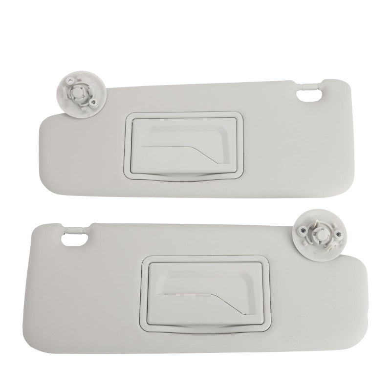 ZONFANT Grey Left Driver and Right Passenger Side Sun Visor Without Sunroof Compatible with Chevy Vehicle 20122020 Sonic 20132016 Spark Replace95055012 95327505 95473602 42478249