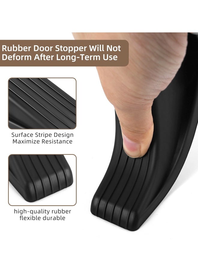 2PCS Door Stoppers for Bottom of Door on Floor, Premium Rubber Door Stopper Wedge, for Carpet Heavy Duty Door, Door Gaps - Image 3