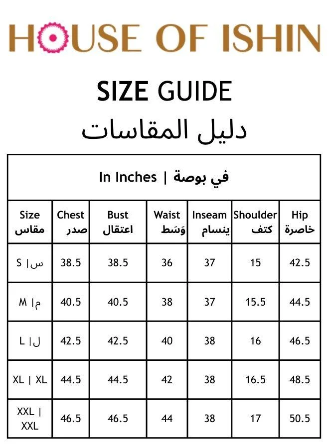 ISHIN  Floral Printed Sequinned A-Line Kurta With Trousers for Women | Best Price UAE