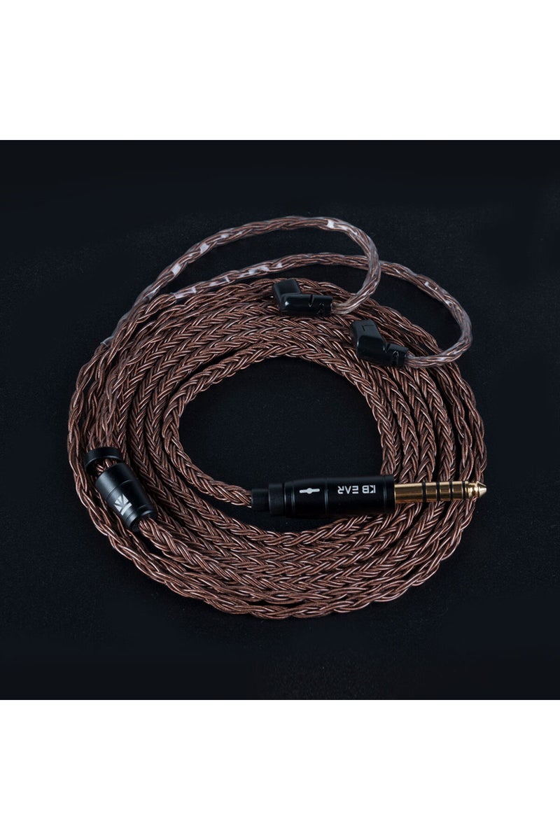 QDC 4.4mm KBEAR 16 Core Pure Copper Earphone Cable 2PIN/MMCX/QDC Earbuds Connector Use For KZ EDX ZS