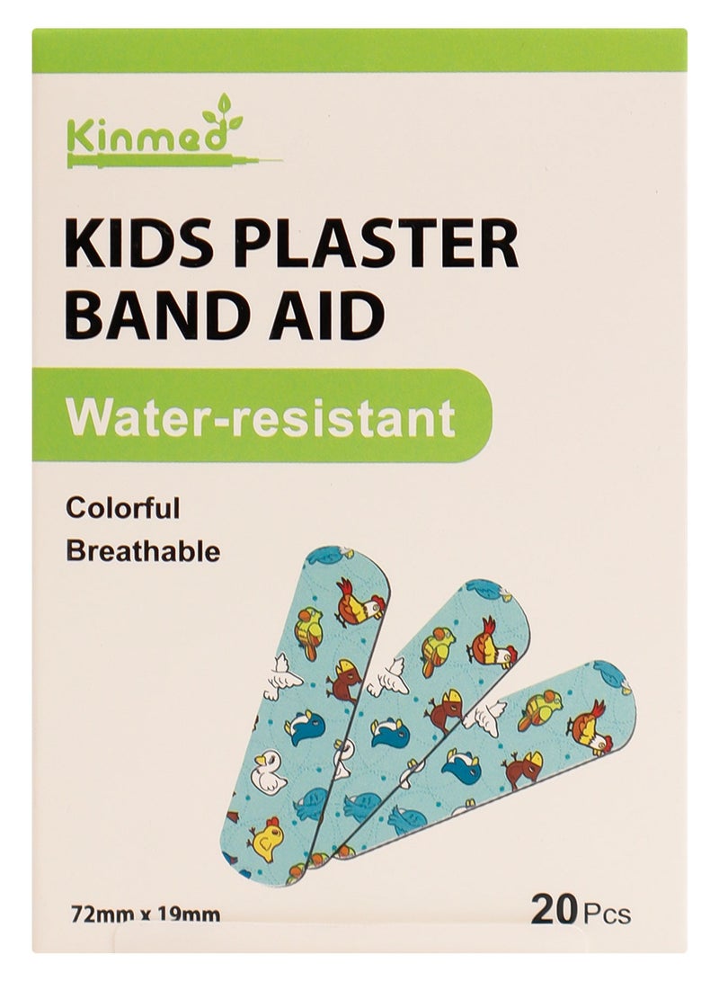 KenMed Colored Waterproof Plasters for Children - 20 Count