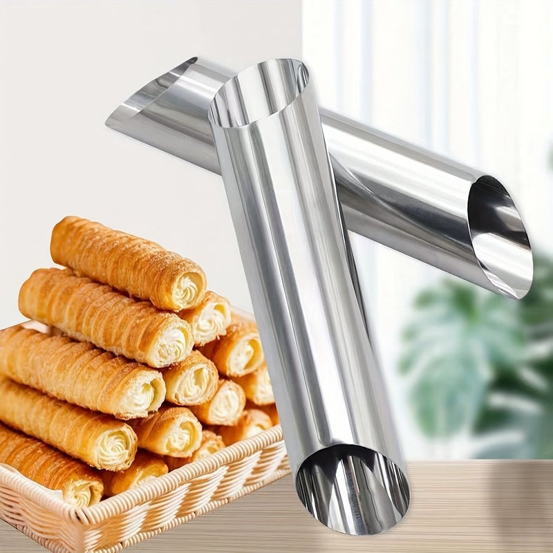 Set Of 5 Stainless Steel Cannoli Tubes For Dessert Baking Hollow Molds - Image 2