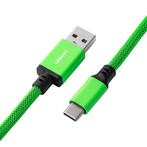 CableMod Classic Coiled Keyboard Cable (Viper Green, USB A to USB Type C, 150cm) - Image 3