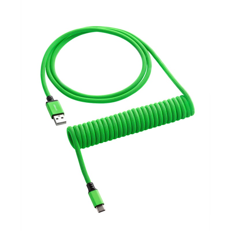CableMod Classic Coiled Keyboard Cable (Viper Green, USB A to USB Type C, 150cm) - Image 5