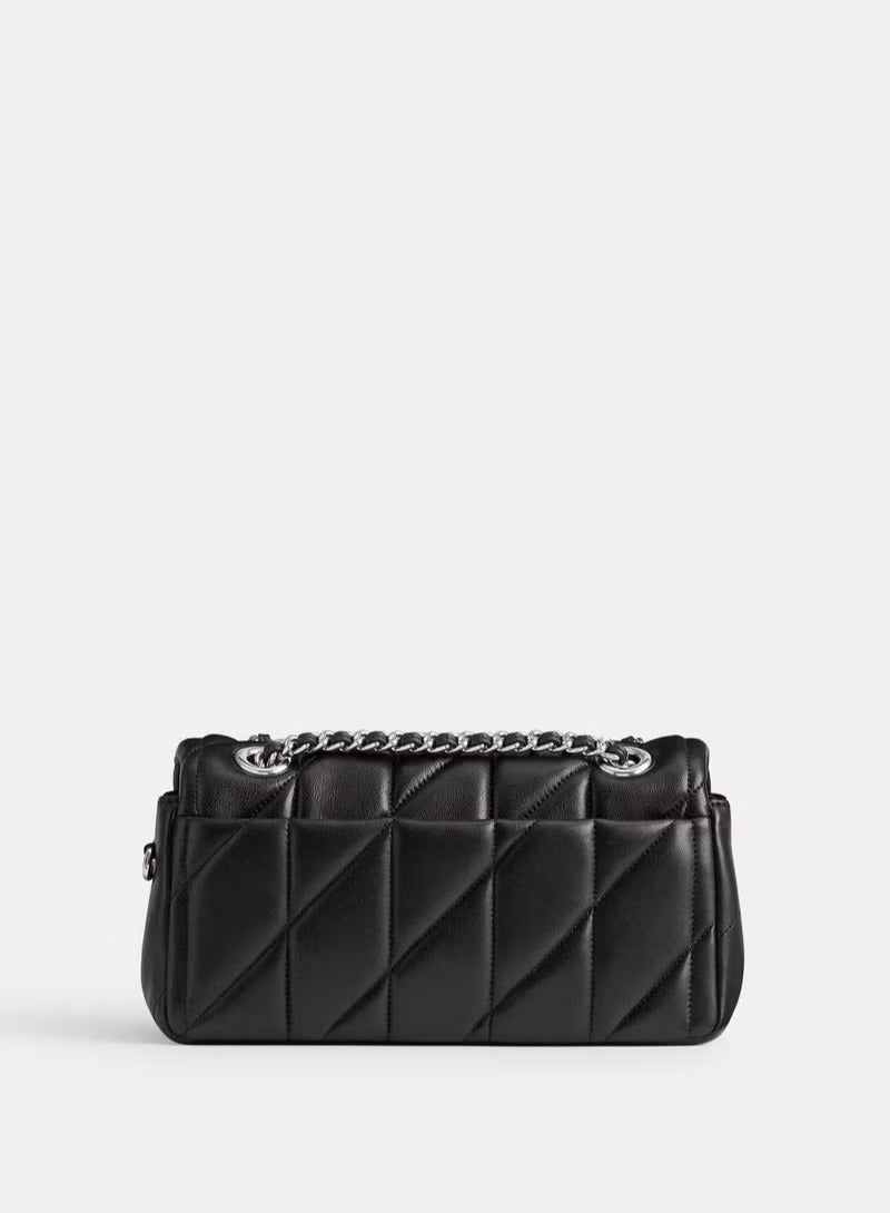 coachoutlet Coach Tabby Shoulder Bag 20 With Pillow Quilting, Women's Shoulder Bag, Women's Tote Bag, Women's Hand Bag,Women's Cross Body Bag, Women's Wallet, Women's Travel Bag, Black-Silver-20cm - Image 3