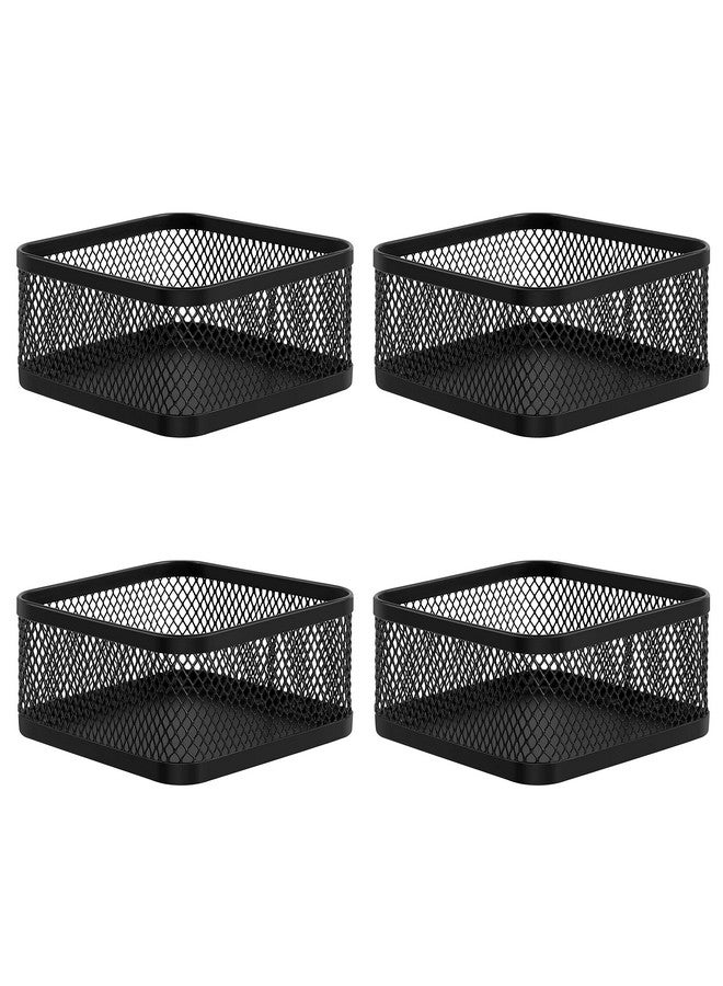 ماكسجير حامل مشابك ورقية، حامل مشابك ورقية للمكتب، حامل مشابك ورقية شبكية، صندوق مشابك ورقية للمكتب، منظم مشابك ورقية، حامل مشابك مجلدات للمكتب، أسود، 4 عبوات - Image 1