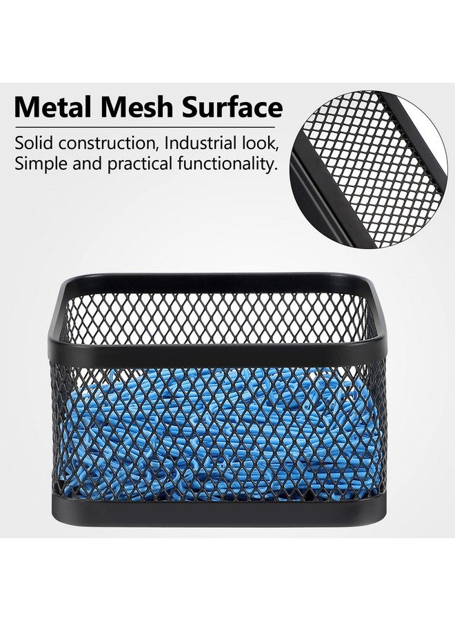 ماكسجير حامل مشابك ورقية، حامل مشابك ورقية للمكتب، حامل مشابك ورقية شبكية، صندوق مشابك ورقية للمكتب، منظم مشابك ورقية، حامل مشابك مجلدات للمكتب، أسود، 4 عبوات - Image 5