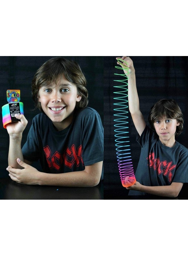 Ja-Ru Big Magic Rainbow Color Spring Pack (2 Units) Original Plastic Spring Fidget Toy | Kids Coiltoy For Girls & Boys | Colorful Neon Color Sensory Vintage Toys 1702 2A - Image 3