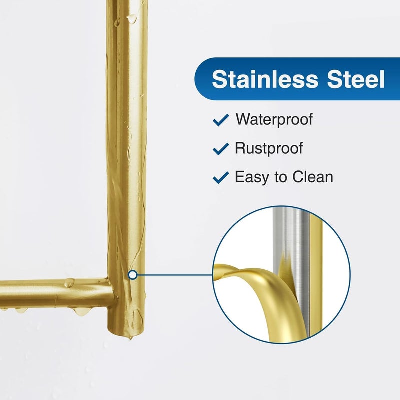 Kitchen Tissue Roll Holder 304 Stainless Steel Rustproof Self Adhesive or Screws Mounted Towel Hanger for Wall or Under Cabinet (Gold) - Image 4