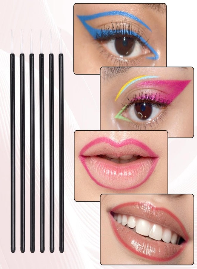 G2PLUS 100pcs Eyeliner Brush, Disposable Pointed Makeup Applicators, Black Eyelash Serum Brushes & Eyeshadow Applicators for Professional Makeup, Precise Eye Makeup, Beauty Salon Tools - Image 5