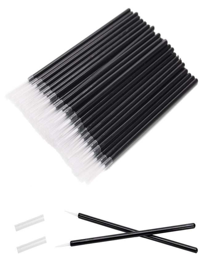 G2PLUS 100pcs Eyeliner Brush, Disposable Pointed Makeup Applicators, Black Eyelash Serum Brushes & Eyeshadow Applicators for Professional Makeup, Precise Eye Makeup, Beauty Salon Tools - Image 1