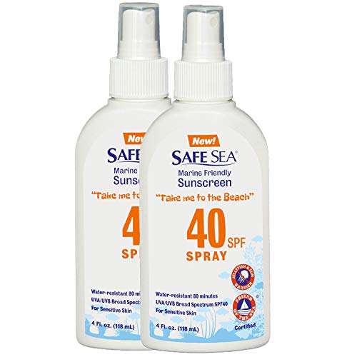Safe Sea Sunscreen with SPF40 Spray Ecofriendly Sunscreen 40SPF Adults 4OZ 2 Pack - Image 2