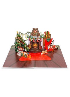 CUT POPUP.COM Cutpopup Christmas Card Pop Up, 3D Xmas, New Year, Holiday Greeting Card (Xmas Fireplace)  - Image 2