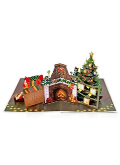 CUT POPUP.COM Cutpopup Christmas Card Pop Up, 3D Xmas, New Year, Holiday Greeting Card (Xmas Fireplace)  - Image 4