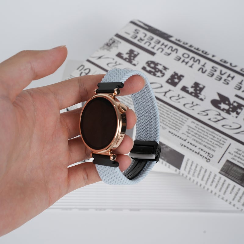 For Garmin Forerunner 265S 18Mm Magnetic Buckle Braided Watch Band(Blue) - Image 3