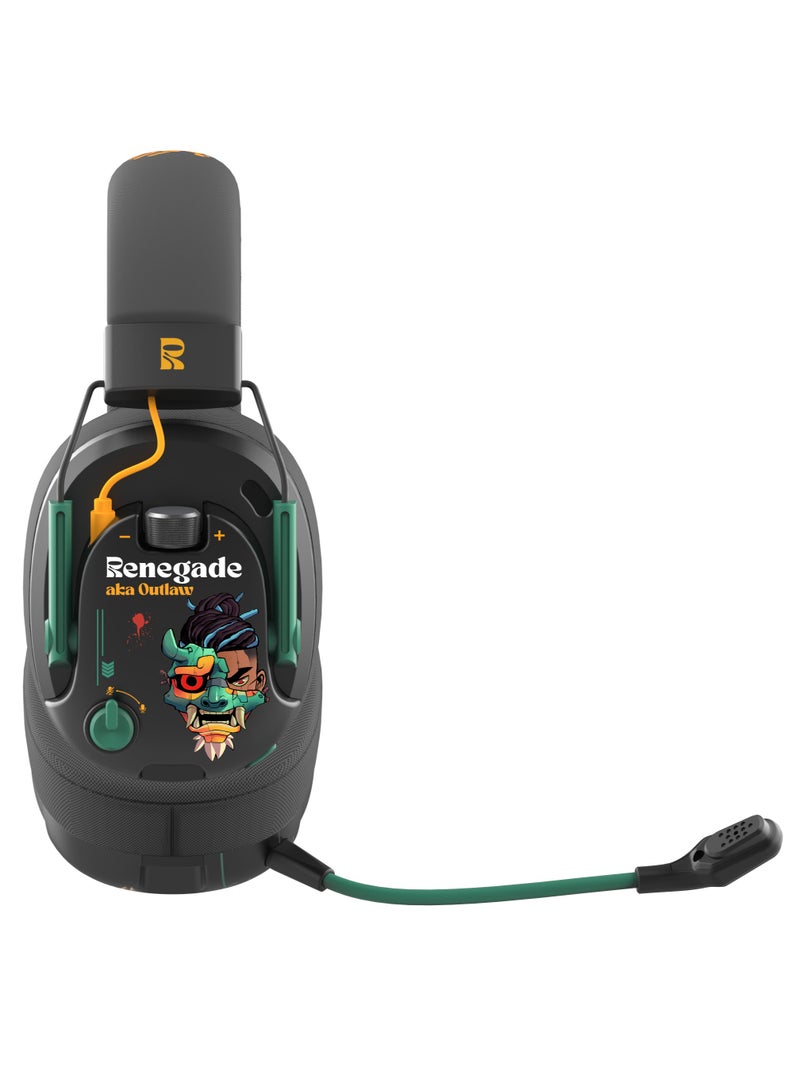 Bloody All-In-One Wireless Gaming Headset MR-595, Gaming-Grade Multi-Mode Connectivity, BL5900 Wireless Gaming Chipset, 50mm Speaker Unit, 135 Hours Playback Time, Detachable Noise Cancelling Mic, Black - Image 3