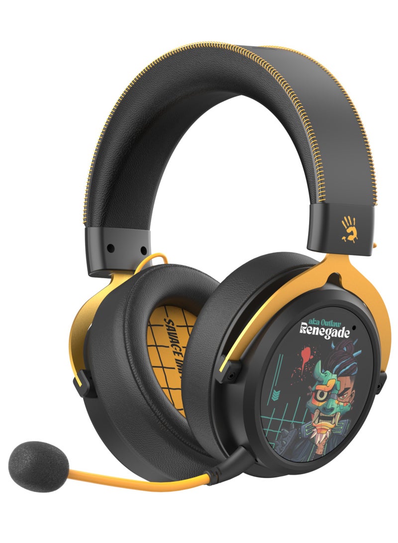 Bloody All-In-One Wireless Gaming Headset MR-595, Gaming-Grade Multi-Mode Connectivity, BL5900 Wireless Gaming Chipset, 50mm Speaker Unit, 135 Hours Playback Time, Detachable Noise Cancelling Mic, Black - Image 1