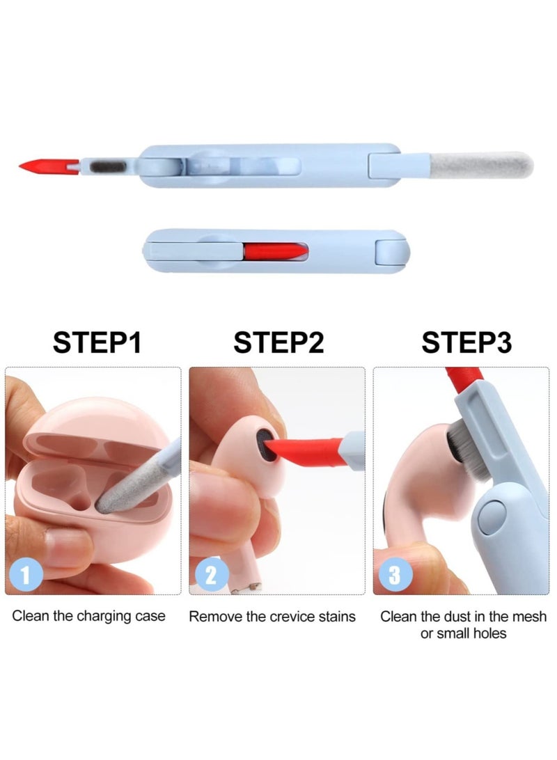 ELTRAZONE 7 In 1 Multifunctional Electronics Computer Keyboard Cleaning Brush Kit For Keyboard And Earphone Duster Cleaner With Keycaps Puller For Headphone Laptop Cell Phone - Image 4