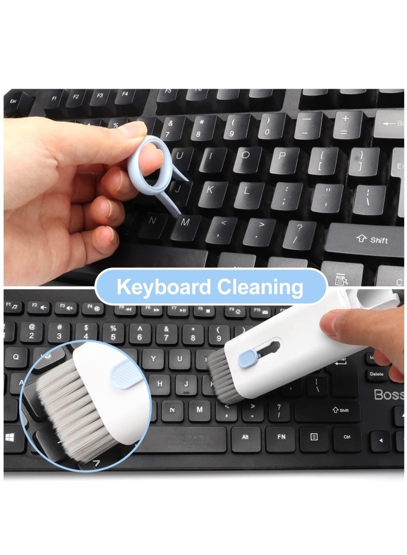 ELTRAZONE 7 In 1 Multifunctional Electronics Computer Keyboard Cleaning Brush Kit For Keyboard And Earphone Duster Cleaner With Keycaps Puller For Headphone Laptop Cell Phone - Image 3
