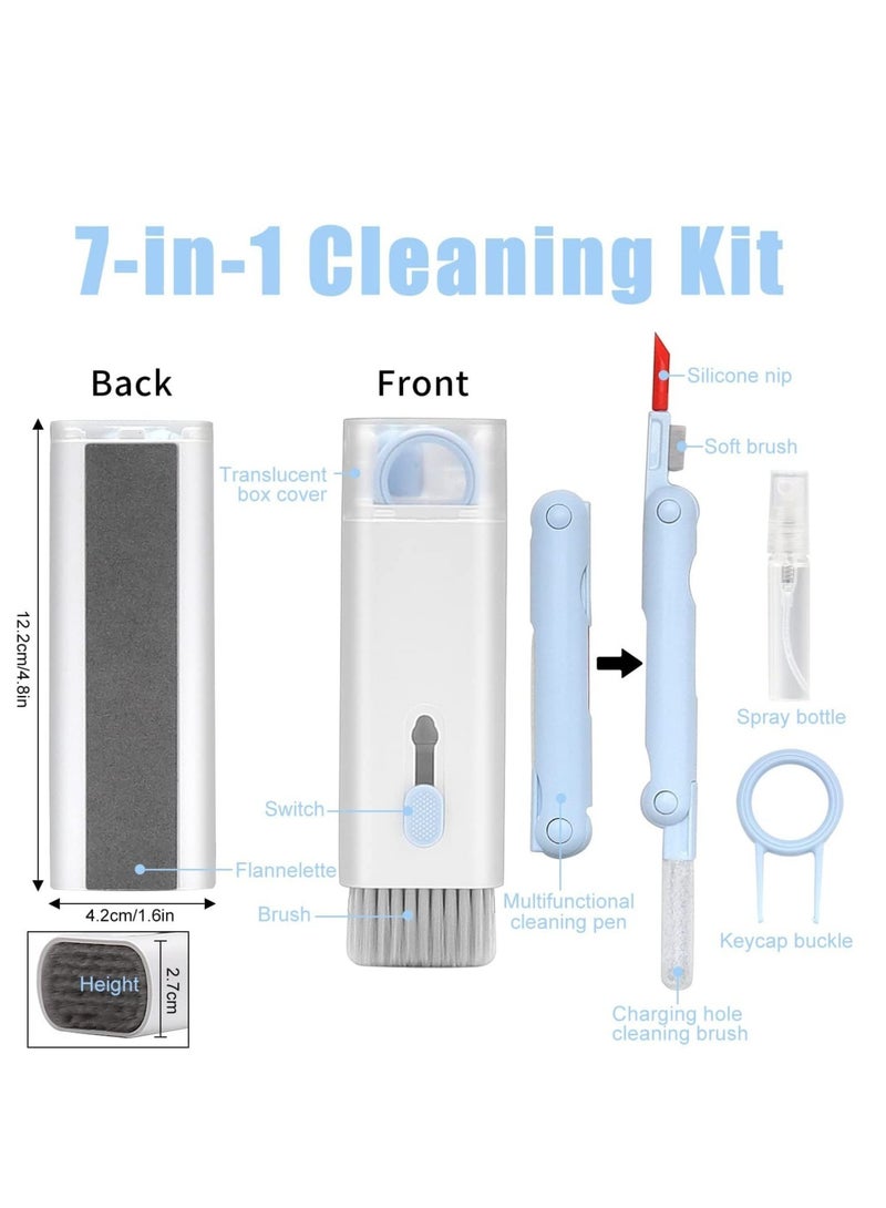 ELTRAZONE 7 In 1 Multifunctional Electronics Computer Keyboard Cleaning Brush Kit For Keyboard And Earphone Duster Cleaner With Keycaps Puller For Headphone Laptop Cell Phone - Image 2
