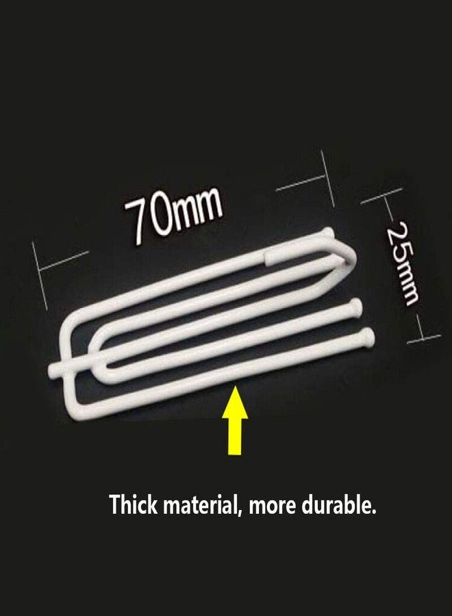 Ailejia 30 Pcs Curtain Rod Hooks 4 Prong Drapery Hanging Pleat Hooks Pleater Hooks Hanger Bath Drape Loop for Window Door Bathroom Curtain, White (30 Pcs White 4 Prong Hooks) - Image 2