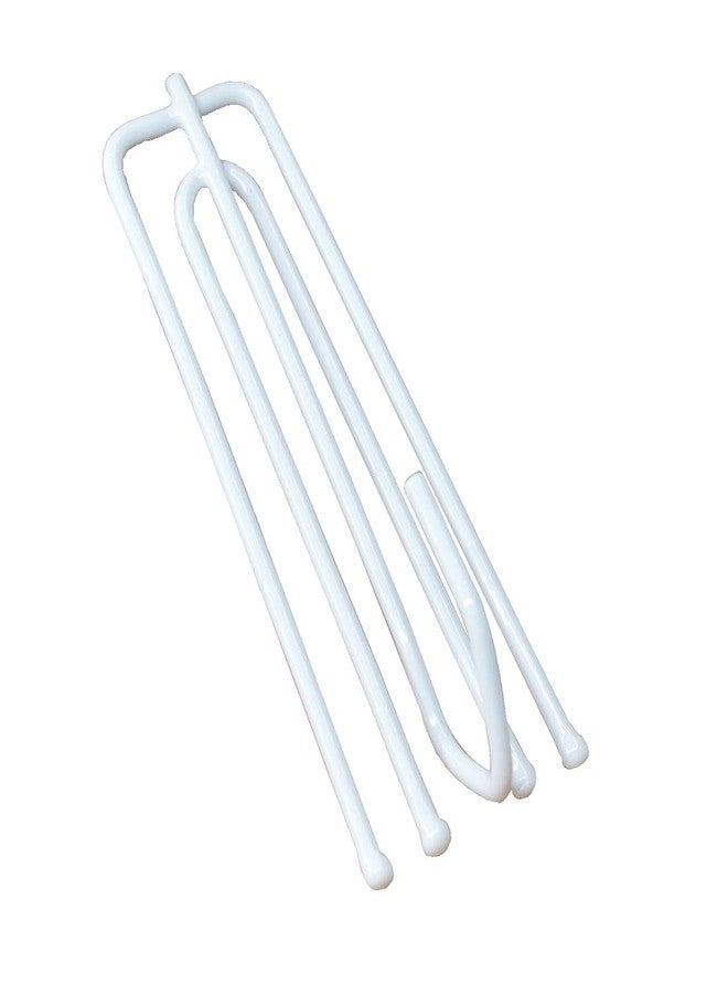 Ailejia 30 Pcs Curtain Rod Hooks 4 Prong Drapery Hanging Pleat Hooks Pleater Hooks Hanger Bath Drape Loop for Window Door Bathroom Curtain, White (30 Pcs White 4 Prong Hooks) - Image 1