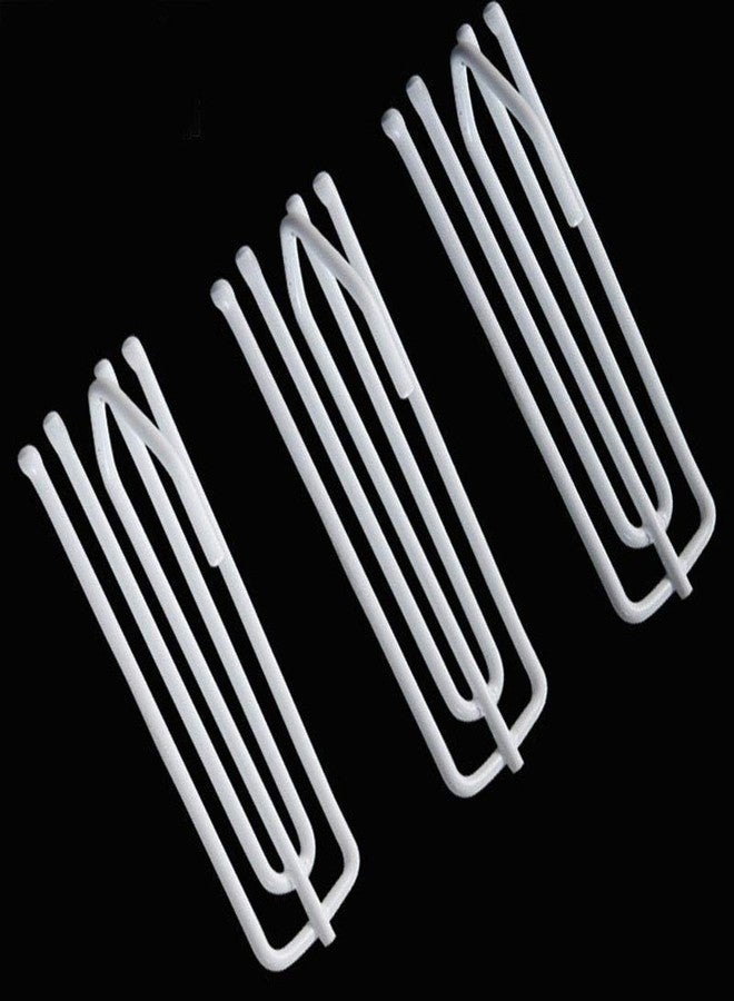 Ailejia 30 Pcs Curtain Rod Hooks 4 Prong Drapery Hanging Pleat Hooks Pleater Hooks Hanger Bath Drape Loop for Window Door Bathroom Curtain, White (30 Pcs White 4 Prong Hooks) - Image 4
