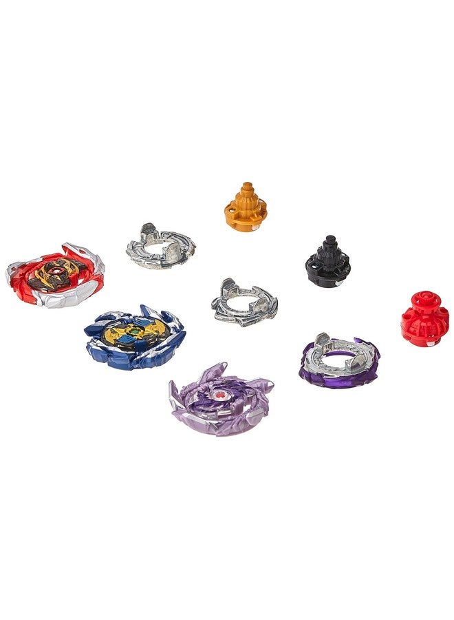 BeyBlade باي بليد بيرست سيرج سبيدستورم ثاندر ثريت 3-باك - كولوسال فافنير F6، سبيير دولاهان D6، براف روكتافور R6 ألعاب قتال قمة - Image 1