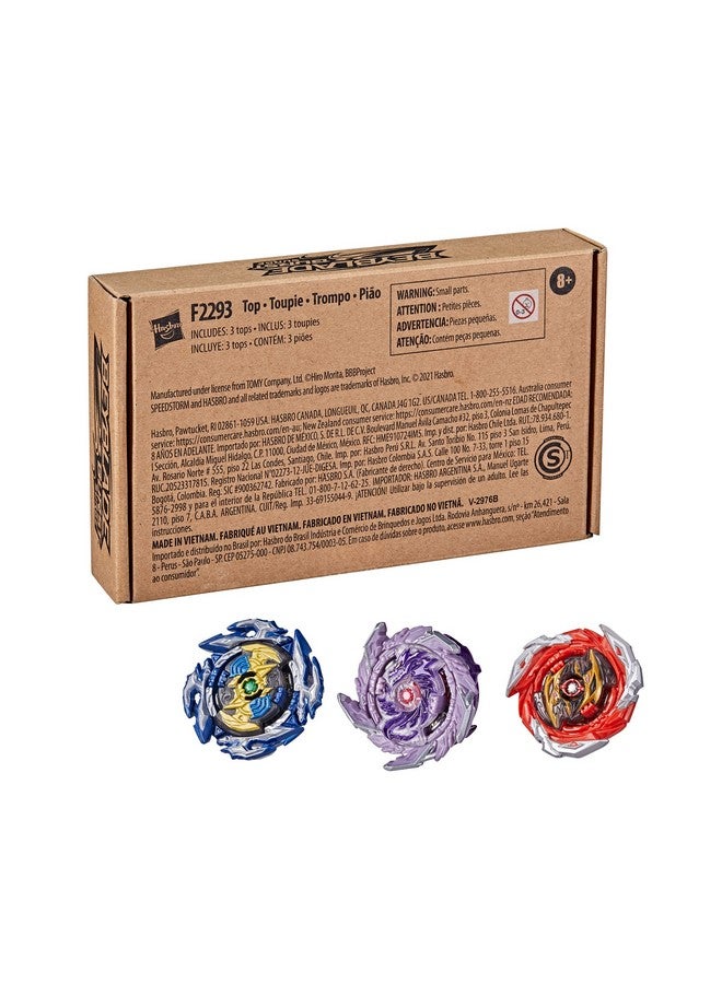 BeyBlade باي بليد بيرست سيرج سبيدستورم ثاندر ثريت 3-باك - كولوسال فافنير F6، سبيير دولاهان D6، براف روكتافور R6 ألعاب قتال قمة - Image 3