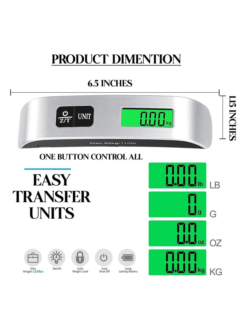 Generic - Luggage Digital Scale with Padlock Portable Handheld Baggage Scale with Hook and Small Lock - Image 1