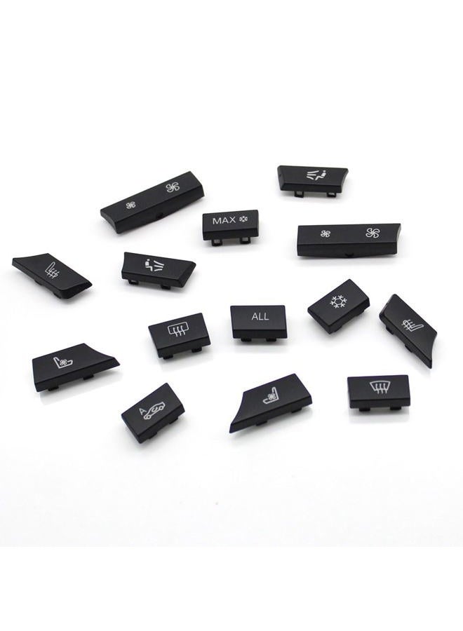 Goodithy 14PCS AC Climate Control Buttons, Dash Air Conditioning Heater Fan Key AC Wind Volume Caps Button Replacement for BMW 5 6 7 X5 X6 Series F10 F11 F07 F06 F12 F01 F02 F15 F16 (Model C 14PCS) - Image 3
