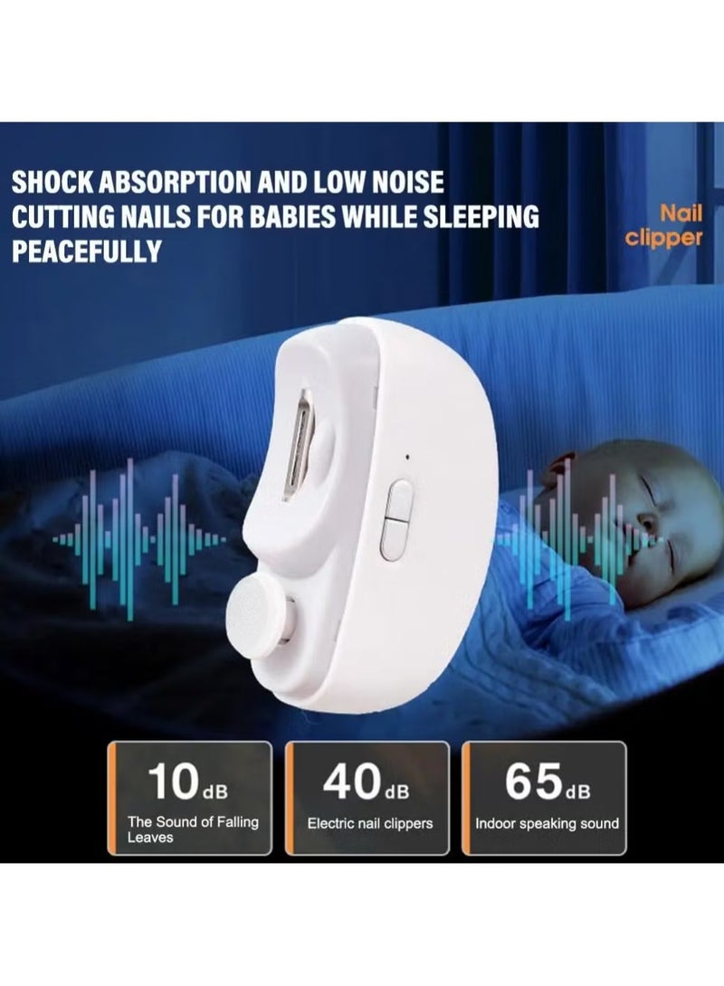 TIGER Electric Automatic Nail Clippers Cutter – Safe Newborn Nail Care, Professional Baby Nail Scissors, Automatic Baby Nail File – Gentle and Easy to Use, White - Image 4