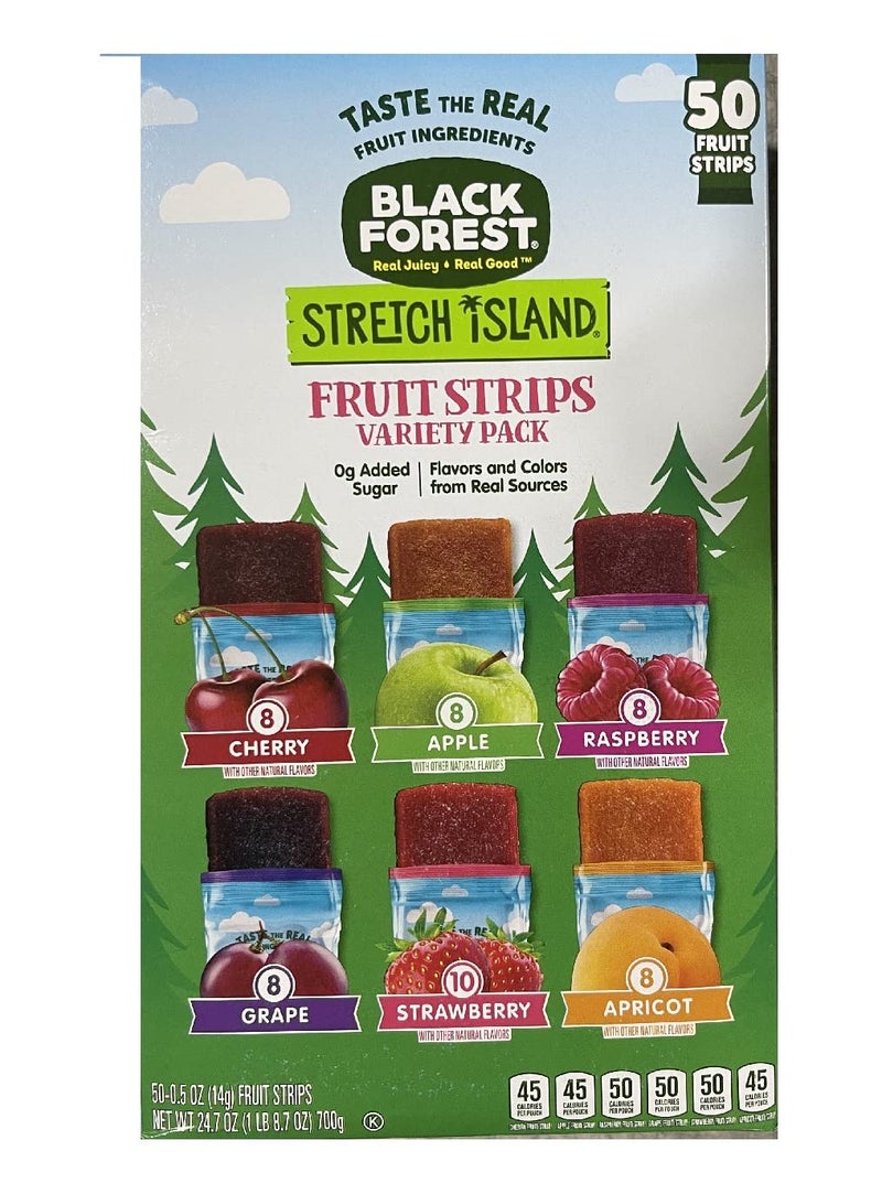 Stretch Island Fruit Leather Snacks Variety Pack, Cherry, Apple, Strawberry, Apricot, Grape, Raspberry, 0.5 Ounce No Added Sugar (Pack of 50) 24.7 Ounce - Image 1
