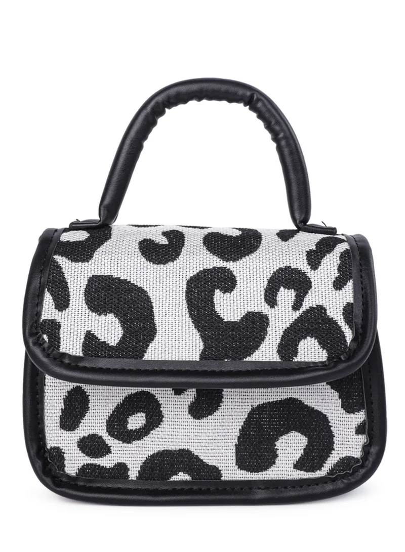 London Rag Black Buffalo Print Sling Bag