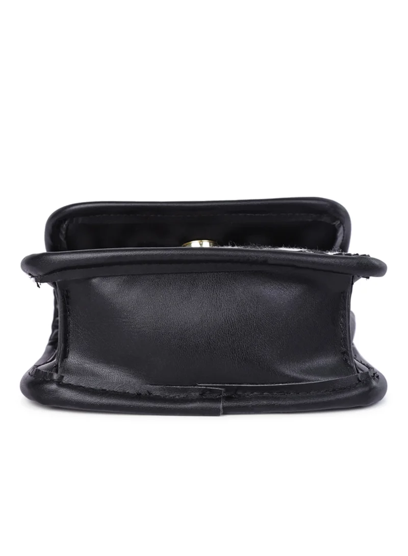 London Rag Black Buffalo Print Sling Bag