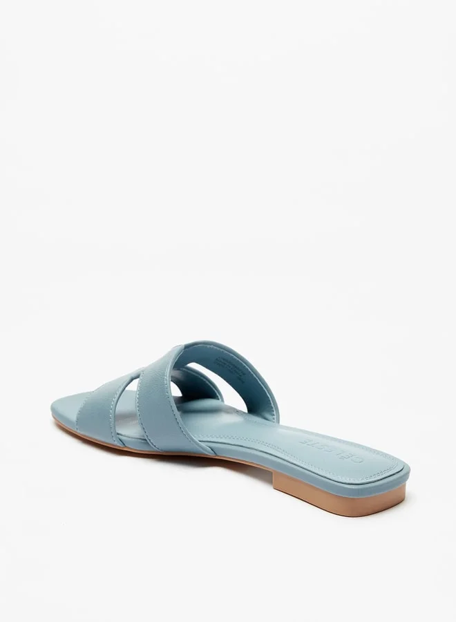 سيليست Women Textured Open Toe Slip On Sandals