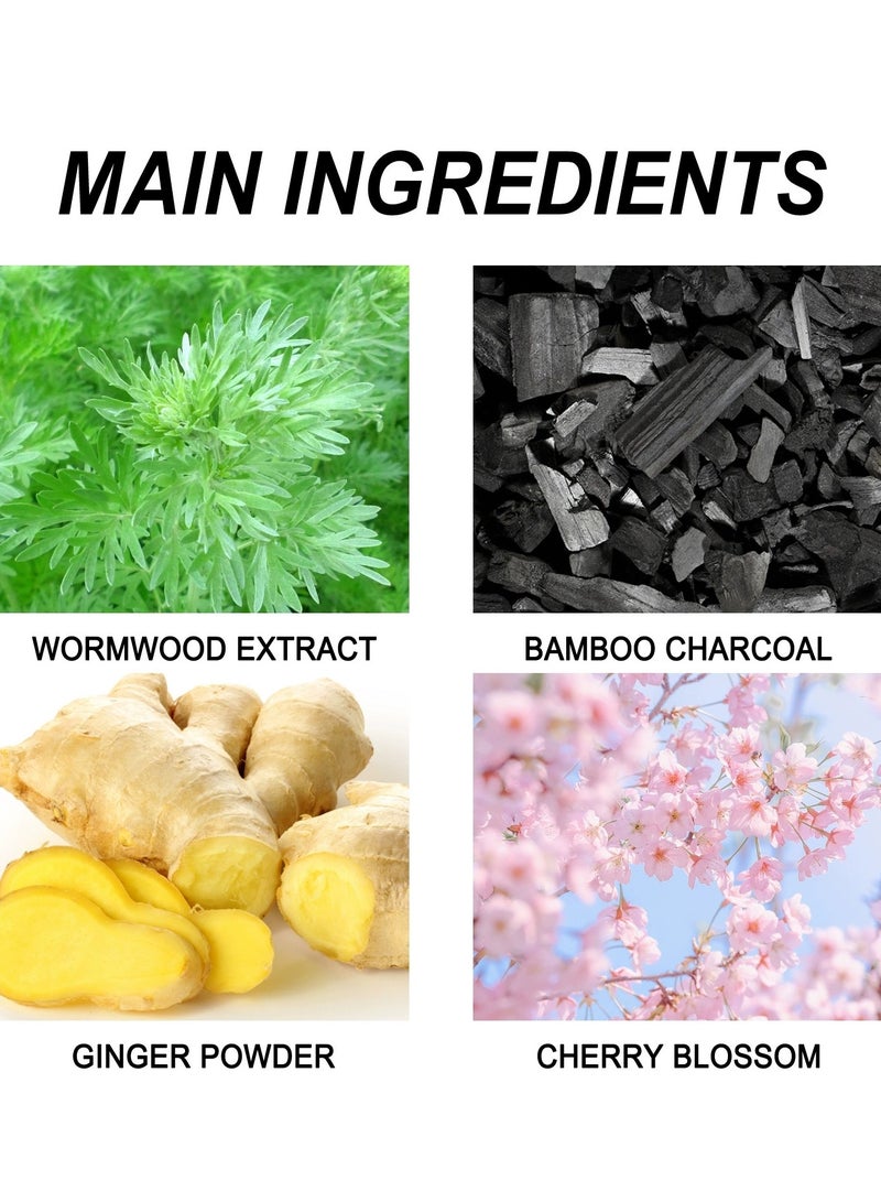 ساوث مون ضمادات قدم من خل الخيزران الطبيعي ومسحوق الزنجبيل - تزيل الرطوبة وتسكن الألم وتحسن جودة النوم وتخفف التوتر والتعب وفعالة للغاية للعناية بالقدم والعناية بالجسم والشعور بالنوم بشكل أفضل طبيعية بالكامل - Image 3