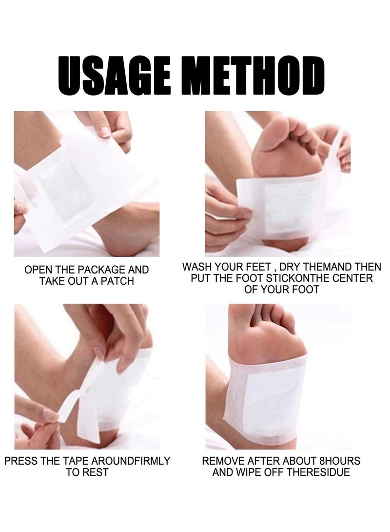 ساوث مون ضمادات قدم من خل الخيزران الطبيعي ومسحوق الزنجبيل - تزيل الرطوبة وتسكن الألم وتحسن جودة النوم وتخفف التوتر والتعب وفعالة للغاية للعناية بالقدم والعناية بالجسم والشعور بالنوم بشكل أفضل طبيعية بالكامل - Image 4