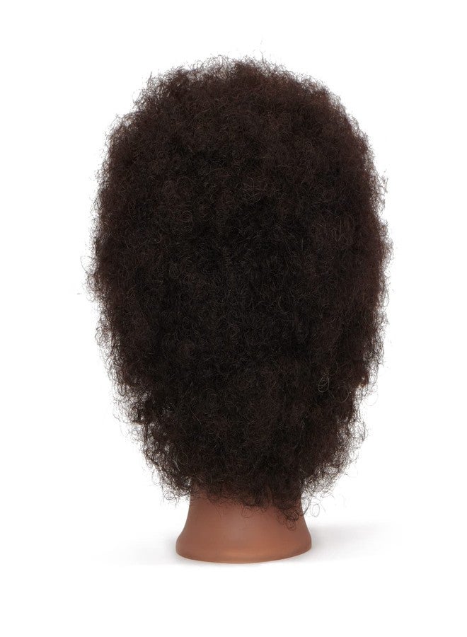 Hairingrid Mannequin Head African American with 100% Human Hair Cosmetology Afro Hair Manikin Head for Practice Styling Braiding and Free Clamp Holder (R72026B0210H) - Image 4