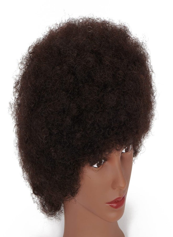 Hairingrid Mannequin Head African American with 100% Human Hair Cosmetology Afro Hair Manikin Head for Practice Styling Braiding and Free Clamp Holder (R72026B0210H) - Image 3