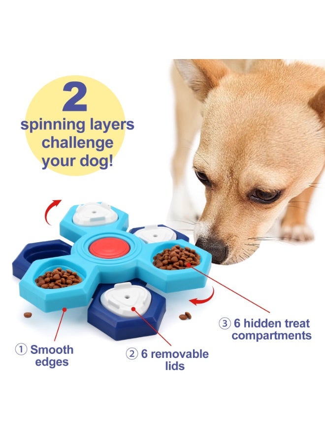 Triotail Dog Puzzle Feeder Toys, Treat Dispenser/Dispensing Slow Feeder for IQ Training & Mental Enrichment, Suitable for Interactive Training Game for Small, Medium, Large Breeds - Image 2